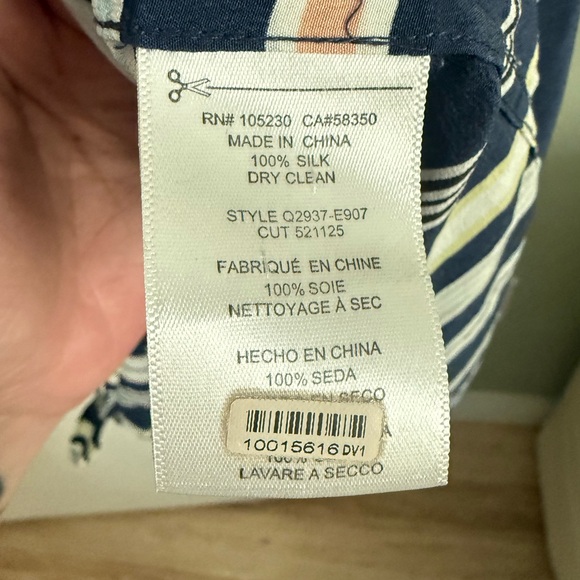 Equipment Silk Striped Sleeveless Shirt Dress Summer Dress Medium Blue Stripe - Picture 7 of 8